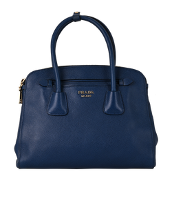 Open Promenade Tote, Leather, Blue, 113 12, 2*